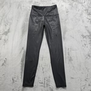 Wildfox Pants Womens M Black Faux Leather Dylan Legging High Waist Stretch Shiny